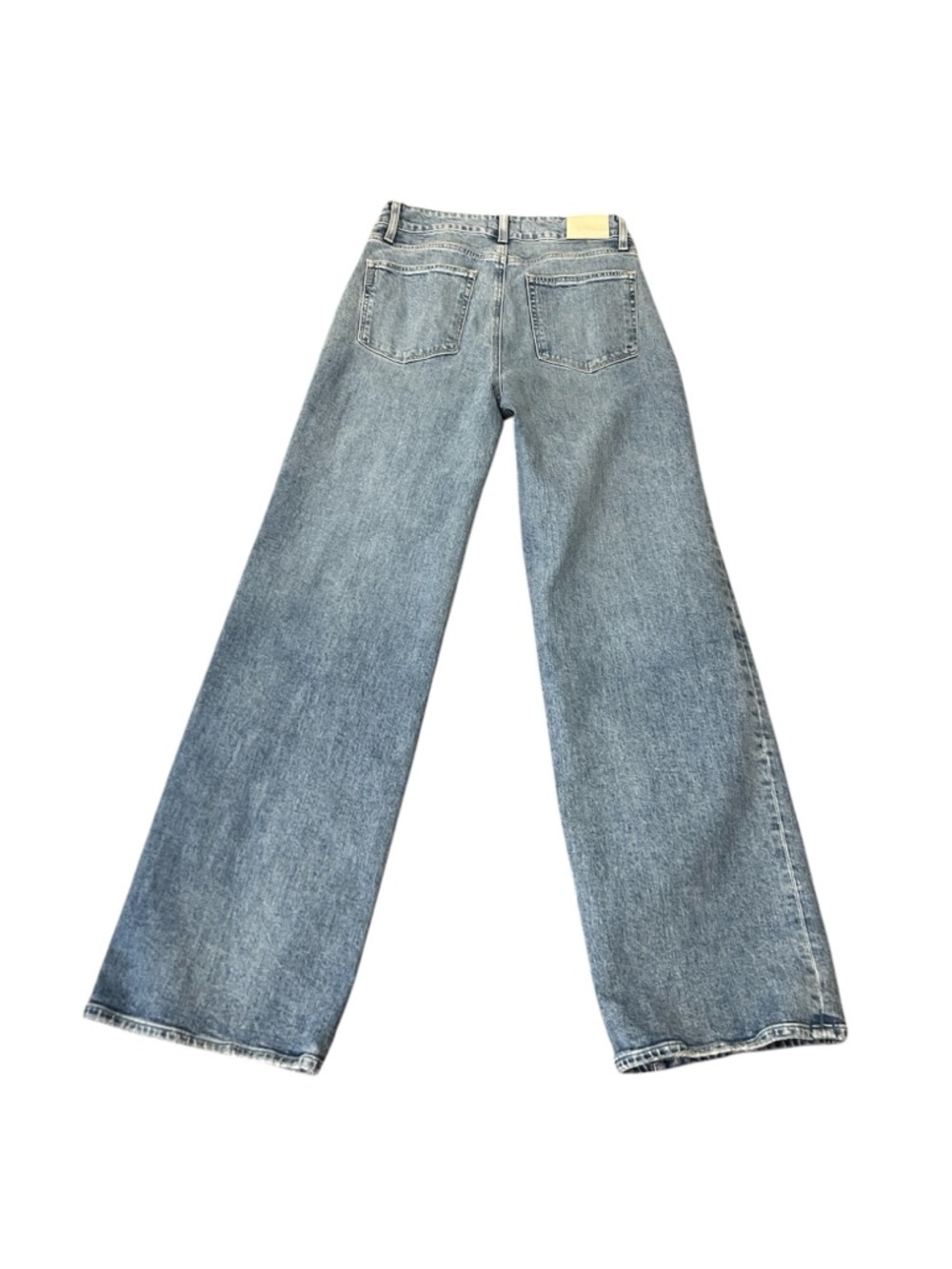 Paige Sasha wide leg medium Wash blue denim cotton jeans size 30 - Picture 2 of 7